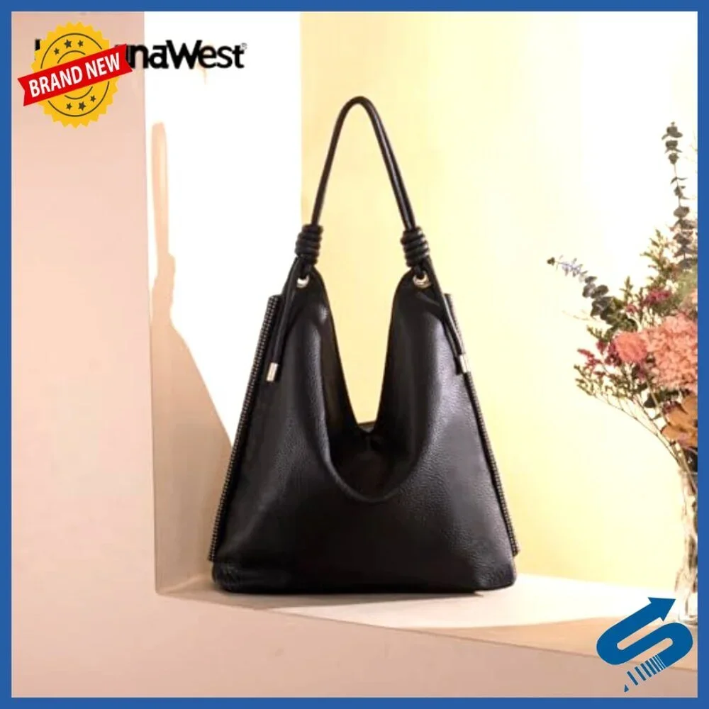 Soft Slouchy Hobo Bag with Knotted Top Handle, Spacious 16x11